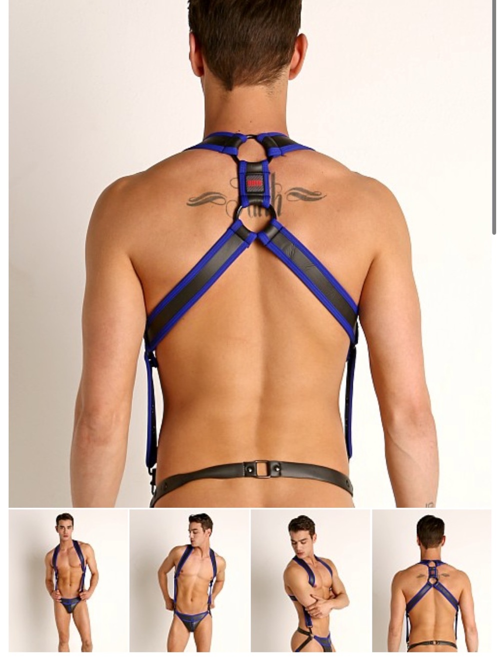 Men's Blue Stretch Harness - Unbranded. Size SMALL